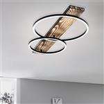 Boyal LED Dark Wood Double Flush Ceiling Fitting 99408