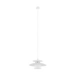 Brenda White And Satin Nickel Tiered Pendant Fitting 98734
