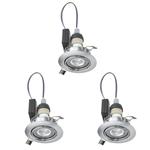 Pento Chrome Pack of 3 Recessed LED Spotlights 94407