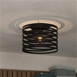 Cremella Black Flush Swirl Ceiling Light 900164