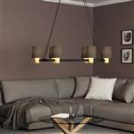 Edale Black And Cappuccino Ceiling Six Light 43782