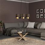 Edale Circular Black And Cappuccino Ceiling Six Light 43781