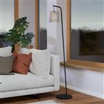 Fattoria Black and Wooden Floor Lamp 900905