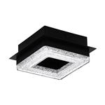 Fradelo 1 LED Black Steel and Crushed Crystal Ceiling Fitting 99324