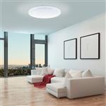 Frania-A LED Small White Crystal Effect Flush Bathroom Ceiling Light 98294