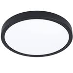 Fueva-Z Large Black Round IP44 Flush/Wall Light 98847