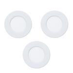 Fueva-Z IP44 Rated White Set of 3 LED Bathroom Downlights 900099