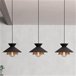 Grizedale Black And Brass Triple Bar Pendant 43886