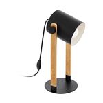 Hornwood Desk Lamp Black/Brown Wood 43047