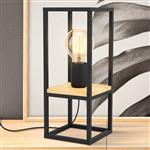 Libertad Black And Light Wood Table Lamp 99797