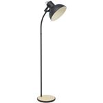 Lubenham Black/Natural Floor Lamp 43166