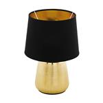 Manalba 1 Small Ceramic Gold And Black Table Lamp 99331