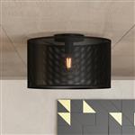 Manby Black Semi-Flush Ceiling Light 43794