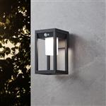Martano LED Solar Powered Black IP44 Outdoor Wall Light 900804
