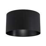 Maserlo 1 Black Cylinder Semi Flush Ceiling Fitting 99041
