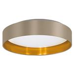 Maserlo 2 Circular Taupe & Gold Flush Ceiling Fitting 99541