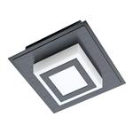 Masiano 1 LED Black Steel & Opal White Single Ceiling Or Wall Fitting 99361