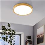 Musurita Large LED Circular Natural Wood Effect Fitting 98602