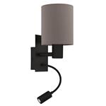 Pasteri Blackl Wall 2 Light with Anthracite Brown Shade 900701