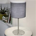Pasteri Switched Table Lamp with Grey Shade 31596