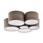 Pastore 1 Six Shade Taupe Ceiling Light 98409