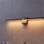 Peguera IP44 800mm Bathroom Brushed Brass LED Wall Light 900929