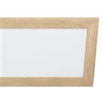 Piglionasso LED Oak Wood Frame Rectangular White Ceiling Light 99473