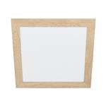 Piglionasso LED Oak Wood Frame White Ceiling Light 99471