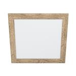Piglionasso LED Burnt Wood Frame Small White Ceiling Light 99435