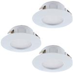 Pineda LED IP44 Rated White Pack Of Three Spot Lights 95821
