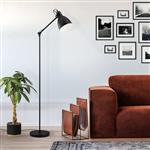 Priddy Vintage Styled Black And White Floor Lamp 49471