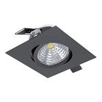 Saliceto LED Black Recessed Warm White Square Spot Light 98611