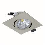 Saliceto LED Satin Nickel Recessed Warm White Square Spot Light 98304