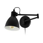 San Peri Black Adjustable Plug-In Wall Light 97886