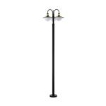Sirmione Black & Gold IP44 Outdoor Lamp Post 97288