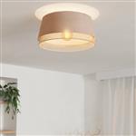 Tabley Black And Brown Flush Ceiling Fitting 43974