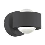 Treviolo LED Anthracite & Clear Glass Garden Wall Light 98746