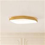 Vallerosa LED Dimmable Brushed Brass Flush Ceiling Light 900916