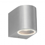 Doron IP44 Brushed Aluminium Outdoor Wall Light 43655