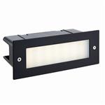 Seina Plain LED IP44 Textured Black Brick Light 78638