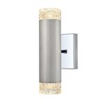 Arnie Dual Satin Brushed Finished & Textured Glass Wall Light