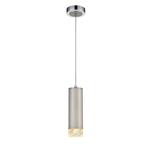 Arnie Satin Brushed Silver & Chrome Single Pendant DKY229