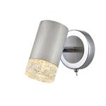 Arnie Satin Brushed Finished & Textured Glass Single Wall Light