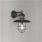 Fortuna Outdoor Black Cage Wall Light FRA86