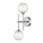 Abstraction Polished Chrome & Glass 2 Arm Wall/Ceiling Light FL2464-2