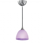 Reanne Single Pendant Light with Lilac Finish Shade FRA1025