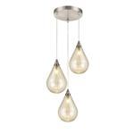 Franki Amber Glass Three Light Drop Fitting TP2453-3-356