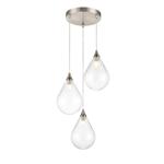 Franki Clear Glass Three Light Drop Fitting TP2453-3-354