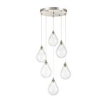 Franki Clear Glass Six Light Drop Pendant TP2453-6-354