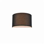 Lonnie Black Fabric & Perspex Curved Wall Light FRA963